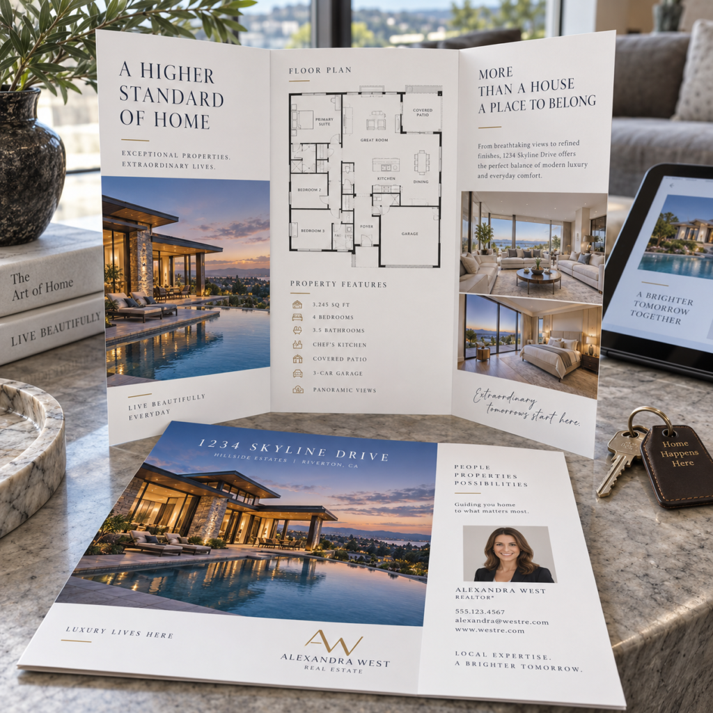 Real Estate Brochures 8.5×11 Full Color